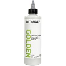 Retarder by GOLDEN, 8 fl oz. / 237 ml bottle, Professional Acrylic Fluid Mediums and Additives