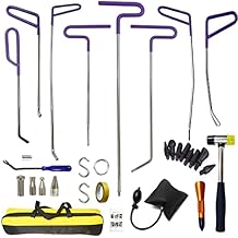 Rods Dent Removal Kit, 30 Pcs Paintless Dent Repair Rods, Special Manganese Steel, Professional Hail Dent Removal Tool for Minor Dents, Door Dings and Hail Damage