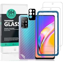 Ibywind for Oppo A94 5G Screen Protector,2 Pack,9H Hardness Tempered Glass and Camera Lens Protector,with Alignment Frame,Full Coverage,Bubble Free,Fingerprint Unlock,Scratch Resistant