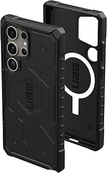 URBAN ARMOR GEAR UAG Designed for Samsung Galaxy S24 Ultra Case 6.8" Pathfinder Black, Magnetic Charging Rugged Military Drop-Proof Impact Resistant Non-Slip Protective Cover