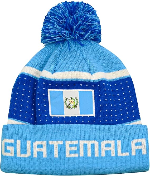 Icon Sports Official Guatemala Soccer Beanie - Unisex Adult - GT44BN Light Blue